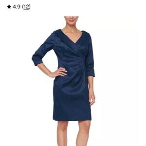 Alex Evenings Deep Blue Midi Dress